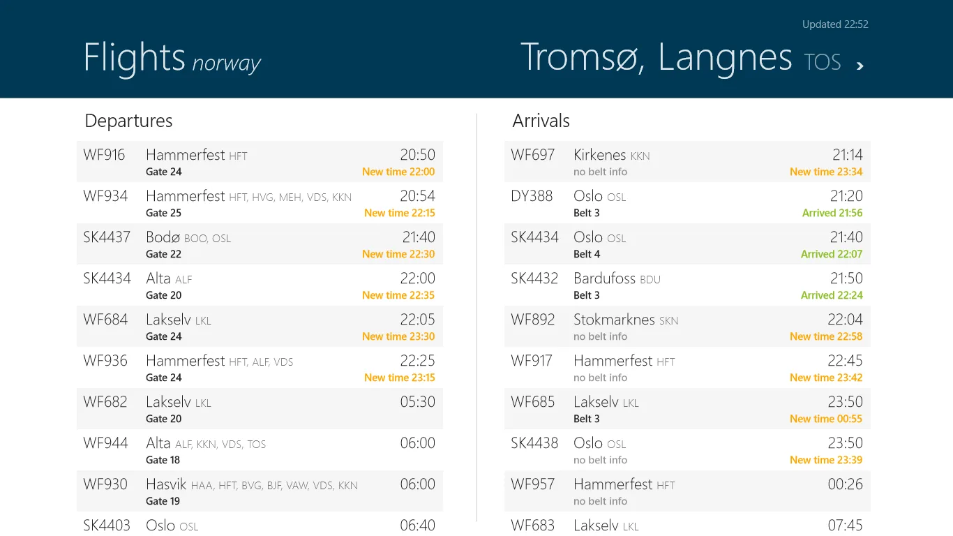 Flights Norway screenshot 1