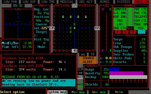 STAR FLEET II - Krellan Commander Version 2.0 screenshot 1