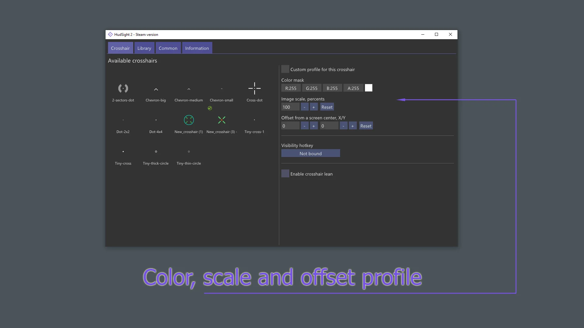 HudSight - crosshair overlay screenshot 1