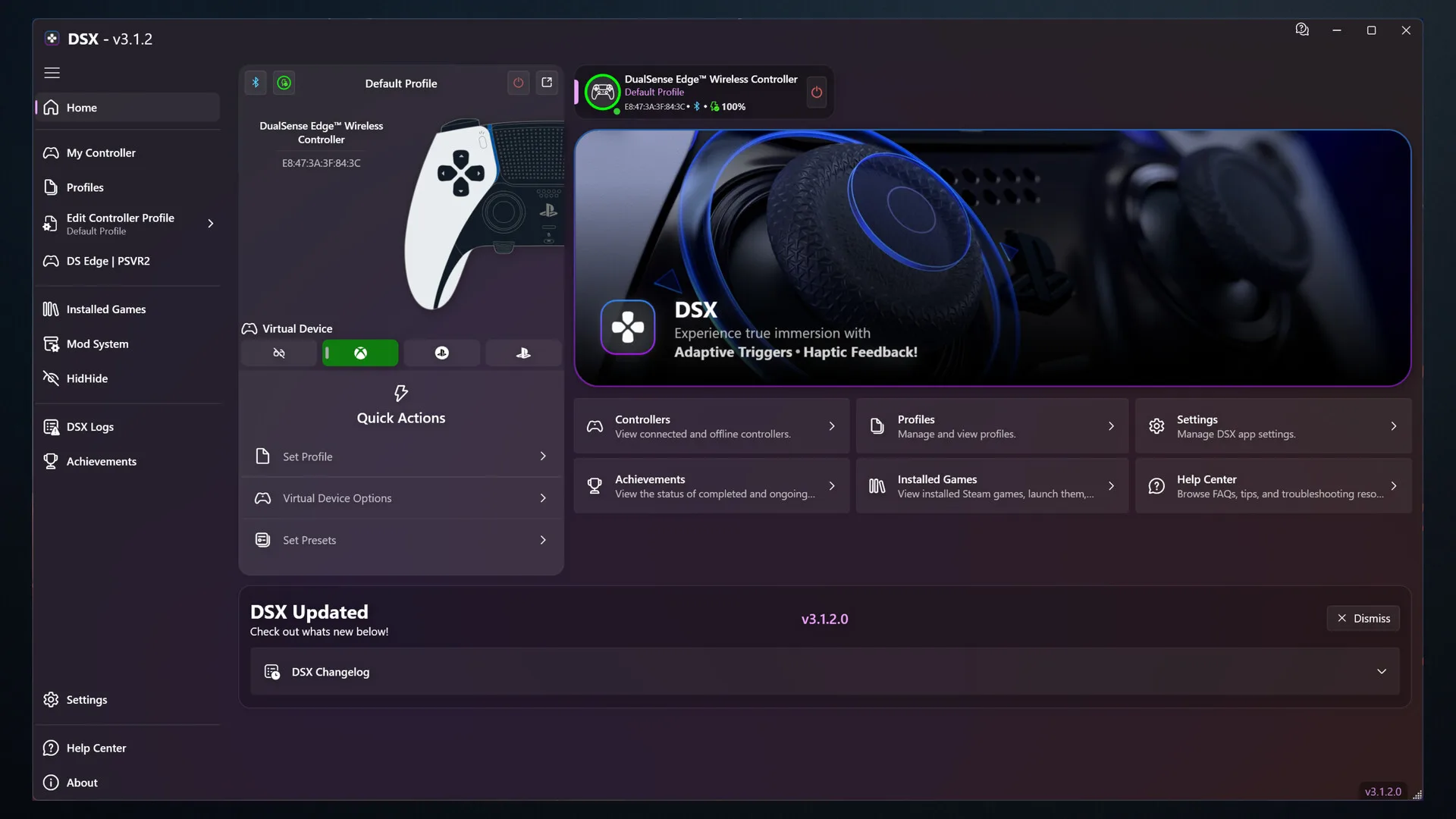 DSX screenshot 1