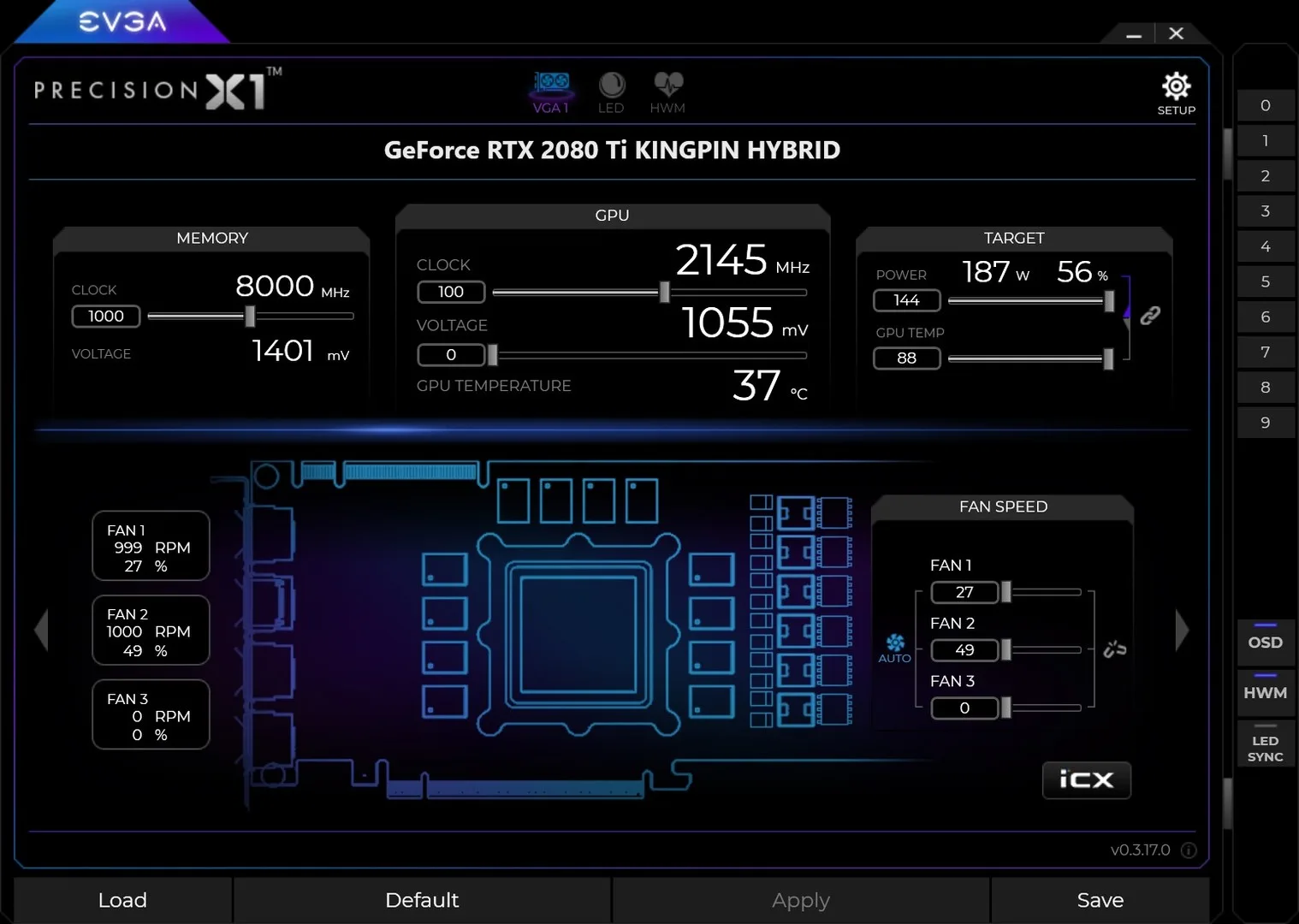 EVGA Precision X1 screenshot 1