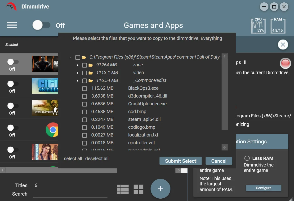 Dimmdrive :: Gaming Ramdrive @ 10,000+ MB/s screenshot 3